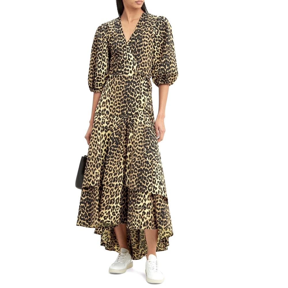 Ganni Leopard Print Maxi Dress in a size 38. Worn x1 Gorgeous